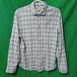 Elliot Mulryan Mens XL‎ Plaid Button Down Shirt Light Blue Green Long Sleeve